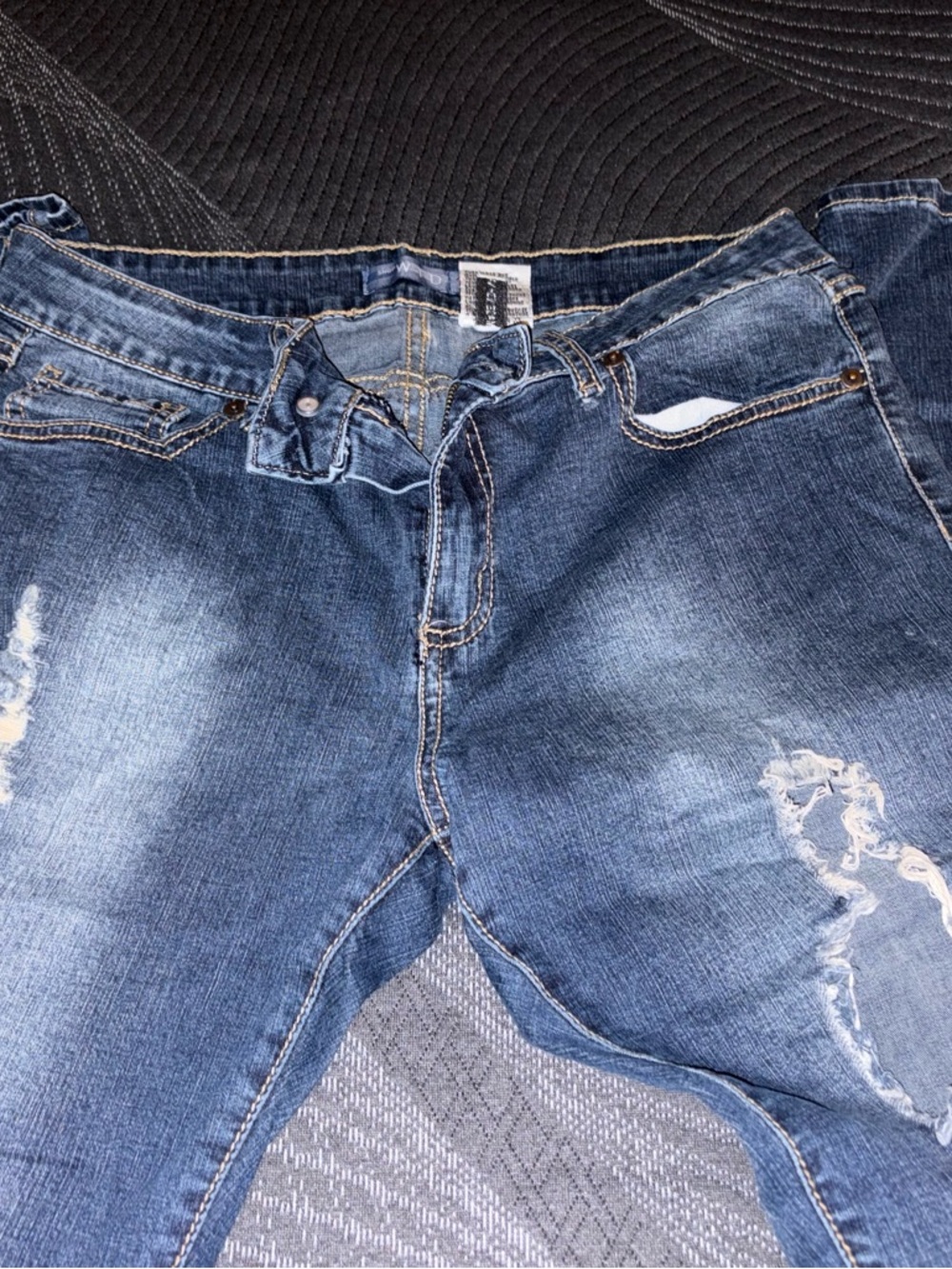 Women’s Skinny Distressed Blue Jeans